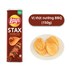 Snack khoai tây Lay's Stax vị thịt nướng BBQ hộp 150g