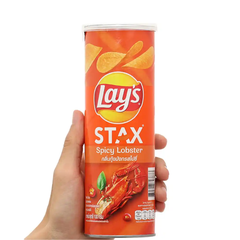 Snack khoai tây Lay's Stax vị tôm hùm nướng hộp 100g