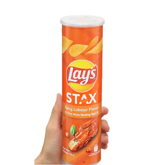 Snack khoai tây Lay's Stax vị tôm hùm nướng hộp 155g