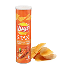 Snack khoai tây Lay's Stax vị tôm hùm nướng hộp 155g