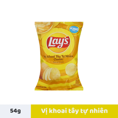 Snack khoai tây Lay's vị tự nhiên gói 54g