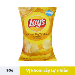 Snack khoai tây Lay's vị tự nhiên gói 90g