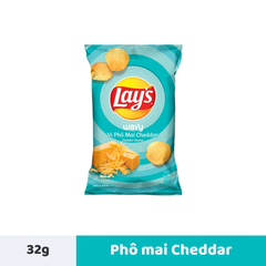 Snack khoai tây Lay's Wavy vị phô mai Cheddar gói 32g