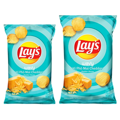 Snack khoai tây Lay's Wavy vị phô mai Cheddar gói 32g