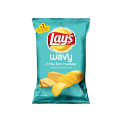 Snack khoai tây Lay's Wavy vị phô mai Cheddar gói 54g