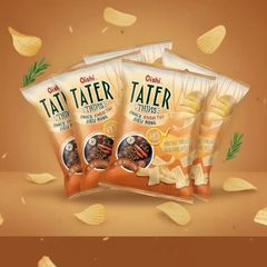 Snack khoai tây siêu mỏng Oishi vị bò Beefsteak gói 68g