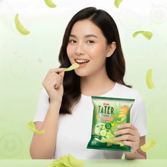 Snack khoai tây siêu mỏng Oishi vị dưa leo gói 68g