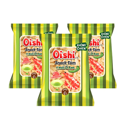 Snack tôm muối ớt xanh Oishi gói 34g