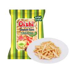 Snack tôm muối ớt xanh Oishi gói 34g