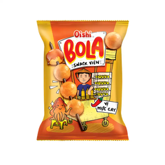 Snack viên Oishi Bola vị mực cay gói 34g