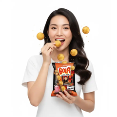 Snack viên Oishi vị Takoyaki Nhật Bản gói 68g