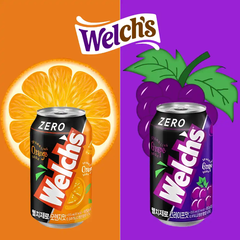 Soda zero Welch's Hàn Quốc vị cam/nho lon 355ml