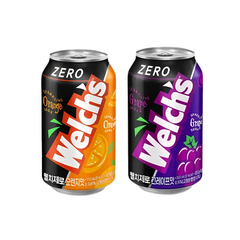 Soda zero Welch's Hàn Quốc vị cam/nho lon 355ml