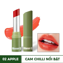 Son dưỡng có màu Glamrr Q thuần chay 00 Cam san hô /01 Đỏ gạch /02 Cam chilli /03 Hồng baby /04 Cam đào /05 Đỏ vang 4.5g