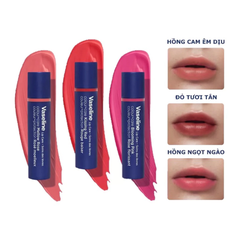 Son dưỡng có màu Vaseline hồng cam êm dịu /đỏ tươi tắn /hồng ngọt ngào 3g