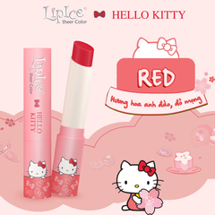 Son dưỡng LipIce Hello Kitty Red hương hoa anh đào, đỏ mọng/Ardent hương mochi dâu, hồng tự nhiên 2.4g