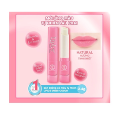 Son dưỡng LipIce hiệu chỉnh sắc môi màu Rose / Natural hương tinh khiết /Orange - Cam đào /Đỏ gạch /Hồng đất 2.4g