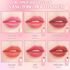 Son dưỡng LipIce hiệu chỉnh sắc môi màu Rose / Natural hương tinh khiết /Orange - Cam đào /Đỏ gạch /Hồng đất 2.4g