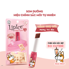 Son dưỡng LipIce hương trà dâu, màu đỏ cam/trà sữa màu hồng cam dất 2.4g