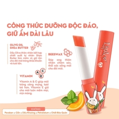 Son dưỡng LipIce thỏ bảy màu hương trà đào, hồng cam 2.4g