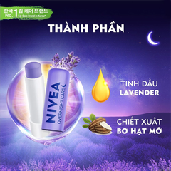 Son dưỡng môi Nivea ban đêm Lavender cấp ẩm phục hồi 4.8 g
