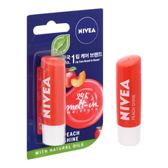 Son dưỡng môi Nivea chuyên sâu / hương đào /hương dâu 4.8g