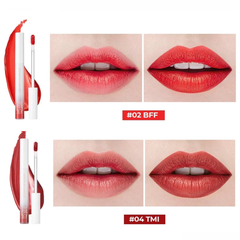 Son kem B.O.M #02 BFF - Đỏ cam/04 TMI - Đỏ chocolate 4g