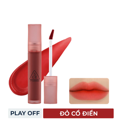Son kem lì 3CE Casual Affair - Hoa hồng khô/Play Off - Đỏ cổ điển/Sepia - Đỏ gạch đậm/Laydown - hồng đào trầm 4.6g