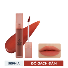 Son kem lì 3CE Casual Affair - Hoa hồng khô/Play Off - Đỏ cổ điển/Sepia - Đỏ gạch đậm/Laydown - hồng đào trầm 4.6g