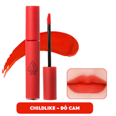 Son kem lì 3CE mịn màng như nhung Cam hồng đất/Đỏ đất/Đỏ cam/Đỏ gạch/Đỏ lạnh 4g