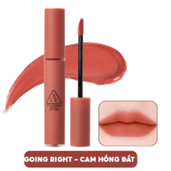 Son kem lì 3CE mịn màng như nhung Cam hồng đất/Đỏ đất/Đỏ cam/Đỏ gạch/Đỏ lạnh 4g