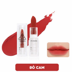 Son thỏi lì 3CE vỏ trong suốt cam đỏ/đỏ mận/đỏ San Hô/đỏ tươi 3.5g