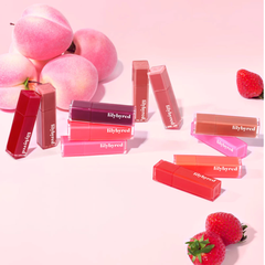 Son tint Lilybyred siêu lì 07 đỏ cherry/08 đỏ cam/09 cánh hồng khô/11 nâu cam sữa/12 đỏ gạch trầm 4g