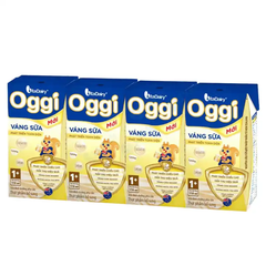 Sữa bột pha sẵn Oggi 1+ Váng sữa 110ml và 180ml (lốc 4 hộp)