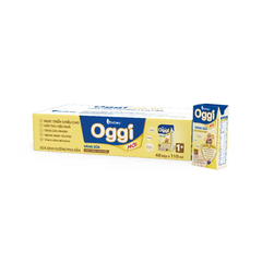 Sữa bột pha sẵn Oggi 1+ Váng sữa 110ml và 180ml (lốc 4 hộp)