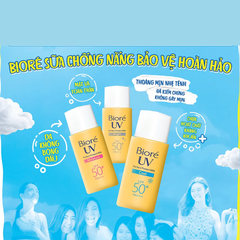 Sữa chống nắng Bioré bảo vệ hoàn hảo - sáng mịn/dưỡng ẩm/mát lạnh 25ml
