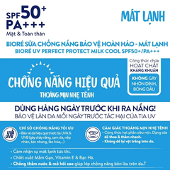 Sữa chống nắng Bioré bảo vệ hoàn hảo - sáng mịn/dưỡng ẩm/mát lạnh 25ml