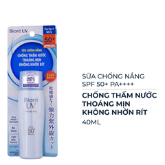 Sữa chống nắng Bioré chống thấm nước SPF50+/PA++++ 40ml