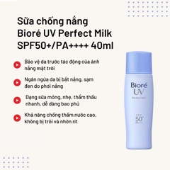 Sữa chống nắng Bioré chống thấm nước SPF50+/PA++++ 40ml