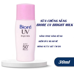 Sữa chống nắng Bioré sáng hồng tự nhiên SPF50+/PA++++ 30ml