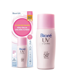 Sữa chống nắng Bioré sáng hồng tự nhiên SPF50+/PA++++ 30ml