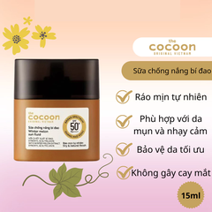 Sữa chống nắng Cocoon chiết xuất bí đao quang phổ rộng 15ml/50ml