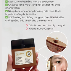 Sữa chống nắng Cocoon chiết xuất bí đao quang phổ rộng 15ml/50ml