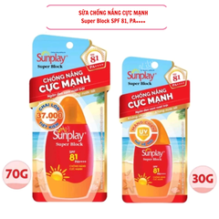 Sữa chống nắng Sunplay bảo vệ vượt trội SPF81 PA++++ 30g/70g