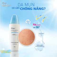 Sữa chống nắng Sunplay Skin Aqua dưỡng da ngừa mụn 25g