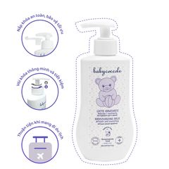 Sữa dưỡng ẩm chiết xuất hạnh nhân Babycoccole 250ml dành cho bé từ 0 tháng tuổi