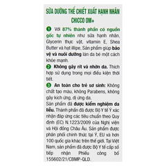 Sữa dưỡng thể chiết xuất hạnh nhân 0M+ Chicco 50ml