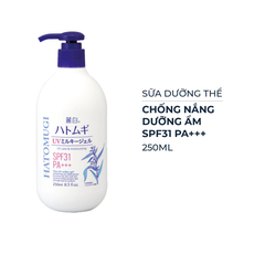 Sữa dưỡng thể Hatomugi chống nắng Dưỡng Ẩm SPF31 PA+++ 250ml