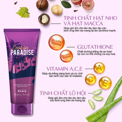 Sữa dưỡng thể Malissa Kiss sáng da Crazy In Love/Sweet Vanilla/Lost In Paradise 226g