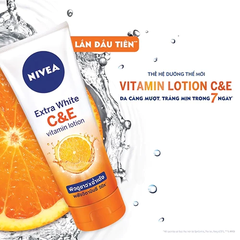 Sữa dưỡng thể Nivea dưỡng sáng da Vitamin C & E 180ml